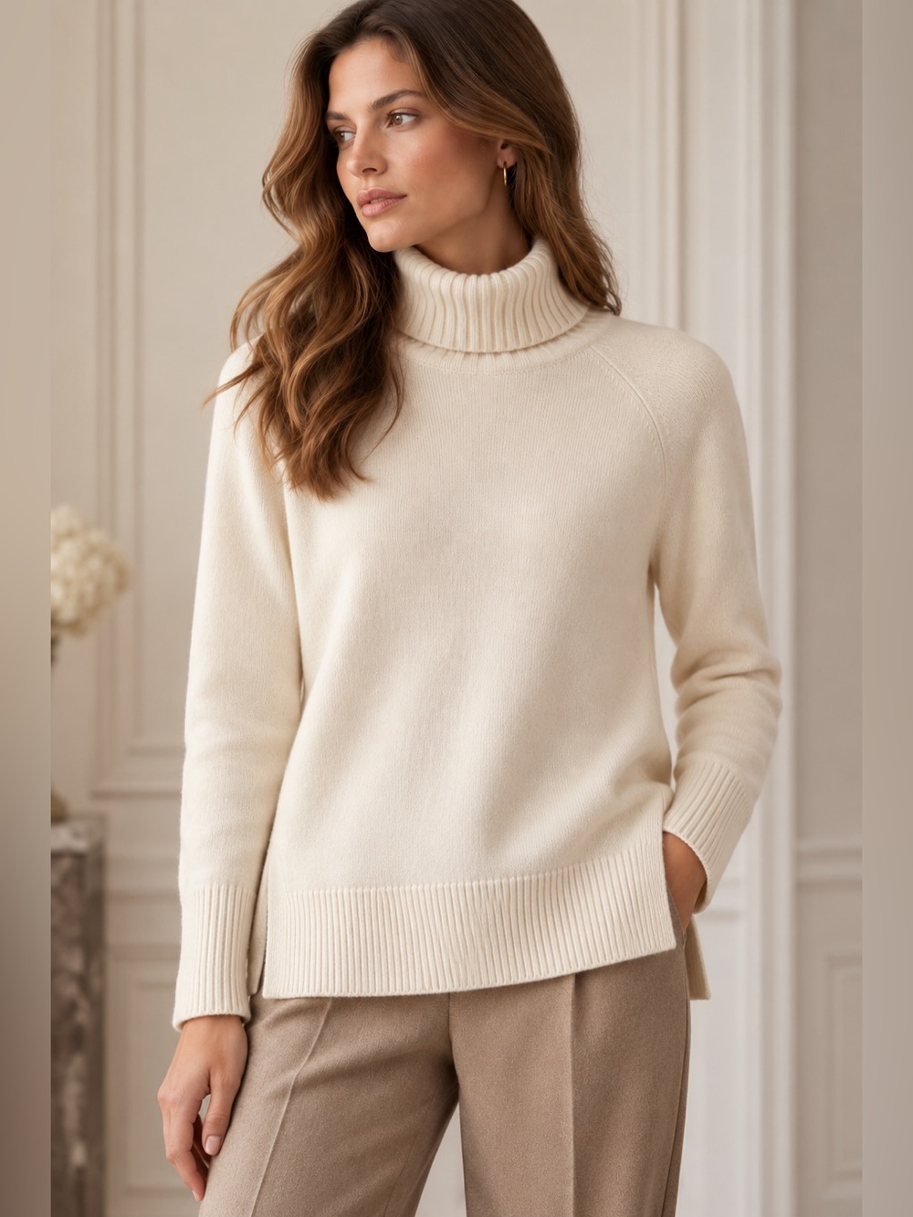 Ralph Lauren Ivory Cashmere Sweater Size XS